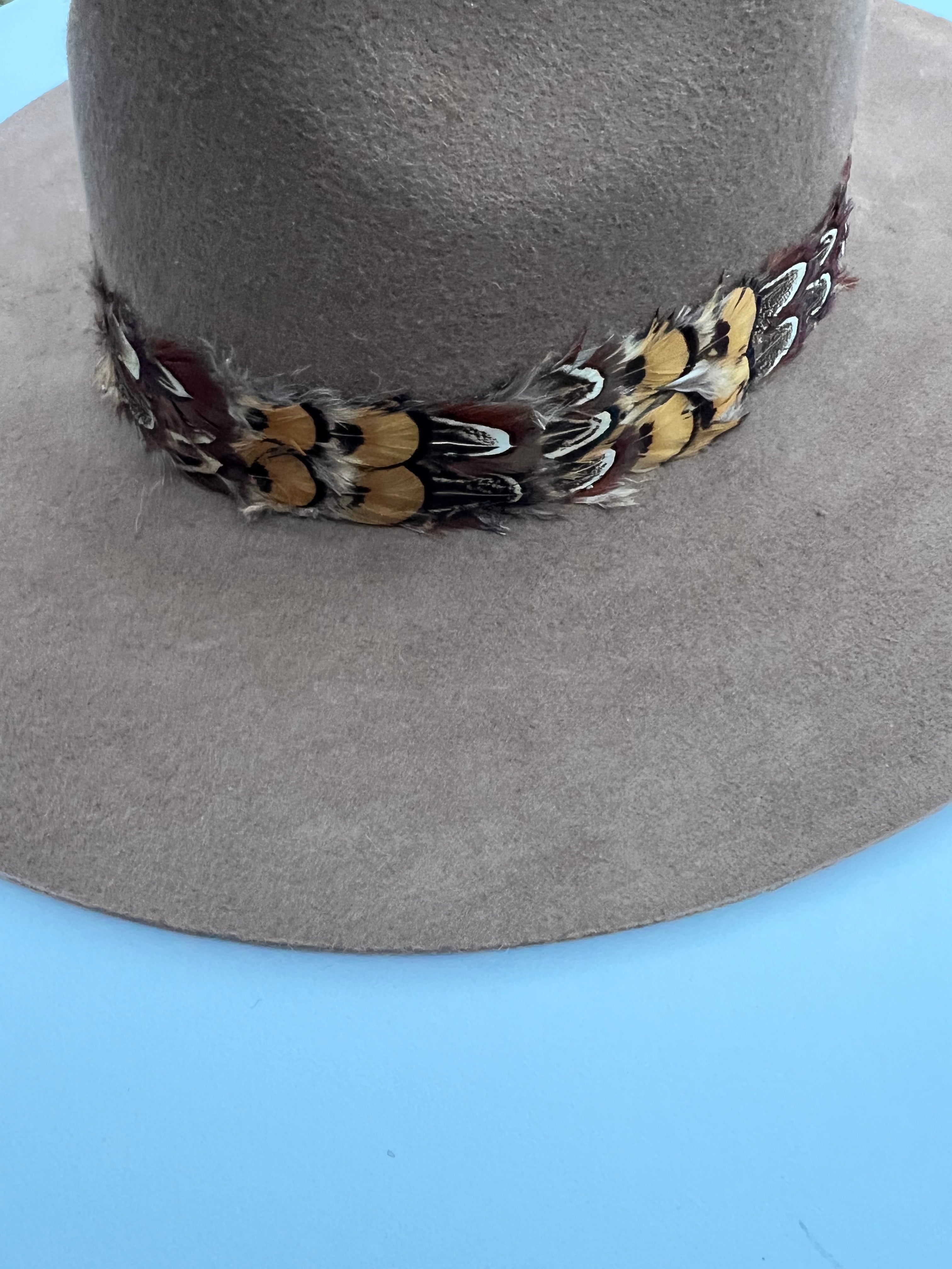 Brown Feather Fedora